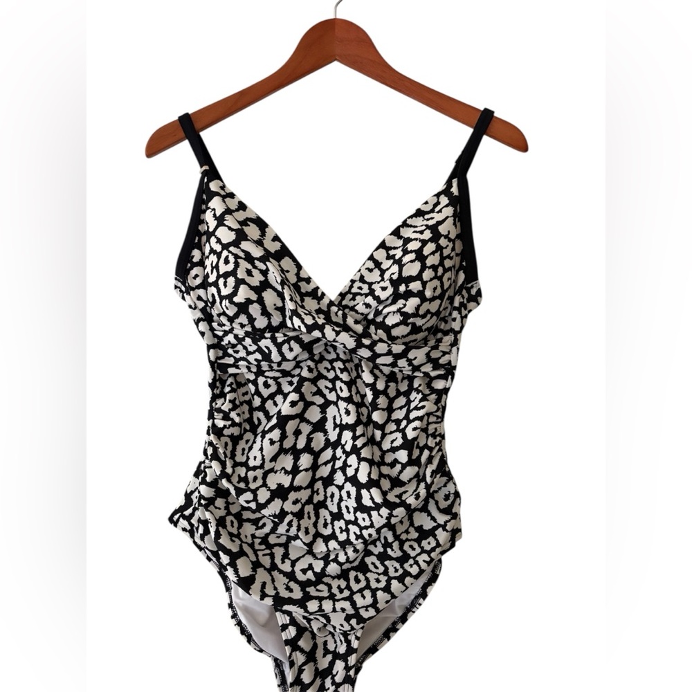 Calvin Klein One Piece Black and White Bathing Suit